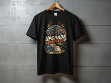 Load image into Gallery viewer, Black t-shirt with "Upgrade Complete Next Stop DX" graphic and radio equipment.
