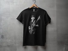 Load image into Gallery viewer, Musician with Guitar Graphic Black T-Shirt
