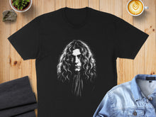 Load image into Gallery viewer, Mysterious Long-Haired Man Graphic Tee Unisex Shirt
