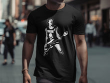 Load image into Gallery viewer, Rock Music Bass Player Graphic Black T-Shirt
