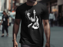 Load image into Gallery viewer, Guitarist Print Graphic Black T-Shirt

