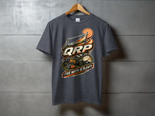 Load image into Gallery viewer, T-shirt graphic with "QRP" and "Five Watts is Plenty" text, radio, and gauge.
