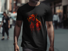 Load image into Gallery viewer, Fierce Fiery Cat Graphic Men's T-Shirt
