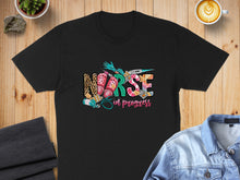 Load image into Gallery viewer, Black t-shirt with "Nurse in Progress" text and medical icons.
