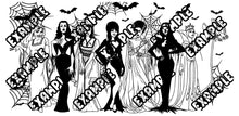 Load image into Gallery viewer, ELVIRA AND THE GIRLS #230, Halloween Character UVDTF Cup Wrap 16oz
