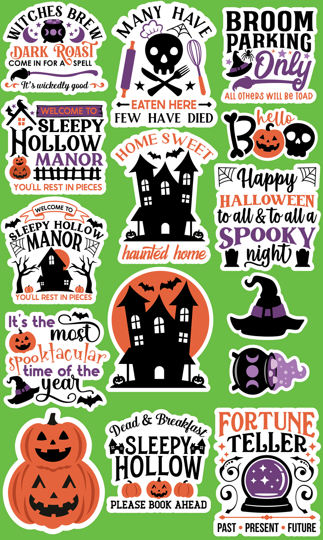 Halloween UV DTF Sticker Pack