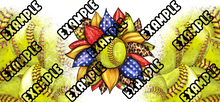 Load image into Gallery viewer, SOFTBALL FLOWER UV DTF Wrap

