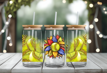 Load image into Gallery viewer, SOFTBALL FLOWER UV DTF Wrap
