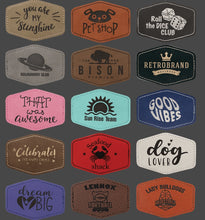 Load image into Gallery viewer, Leatherette Patches with your logo (Laser Engraved or Full Color DTF)
