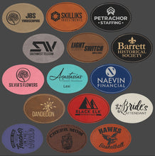 Load image into Gallery viewer, Leatherette Patches with your logo (Laser Engraved or Full Color DTF)
