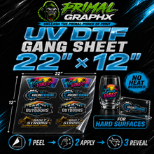 Load image into Gallery viewer, UV DTF Transfers 22"x12
