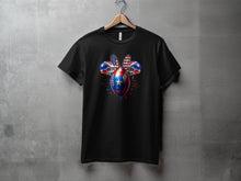 Load image into Gallery viewer, Patriotic Football Themed Design Short Sleeve Shirt
