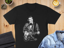Load image into Gallery viewer, Classic Musician Print Design Black T-Shirt Product
