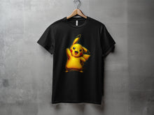 Load image into Gallery viewer, Pikachu Graphic T-Shirt Black Color Apparel

