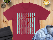 Load image into Gallery viewer, Maroon t-shirt with "Last Day of School" text and a red bow.
