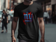 Load image into Gallery viewer, Stylish NY Red and Blue Flames Graphic Design Shirt
