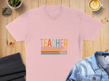 Load image into Gallery viewer, Pink t-shirt with "TEACHER" and "LOVE INSPIRE EDUCATOR" in colorful text.
