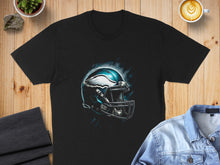 Load image into Gallery viewer, Detailed Football Helmet Design Black T-shirt
