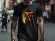 Load image into Gallery viewer, Bold W Feather Graphic Tee Shirt for Casual Wear
