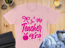 Load image into Gallery viewer, Pink t-shirt with "In My Teacher Era" text in bold font.
