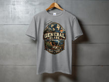 Load image into Gallery viewer, Grey t-shirt with "General Class HF is Calling" graphic featuring a ham radio operator and the globe.
