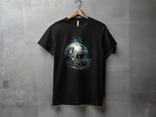 Load image into Gallery viewer, Raiders Football Helmet Design Black T-Shirt

