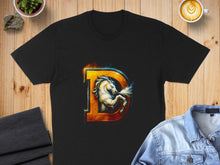 Load image into Gallery viewer, Fiery Horse And Letter D Design T-Shirt

