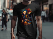 Load image into Gallery viewer, Vibrant Duo Anime Characters Graphic T-shirt
