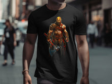 Load image into Gallery viewer, Bold and Fearless Warrior with Weapon Graphic Tee
