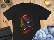 Load image into Gallery viewer, Colorful Characters in Action Black T-Shirt
