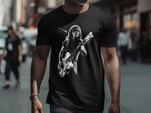 Load image into Gallery viewer, Guitarist with Electric Guitar Black T-shirt

