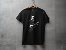 Load image into Gallery viewer, Iconic Guitarist Graphic Black T-Shirt for Music Lovers
