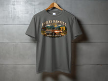 Load image into Gallery viewer, Shelby Hamfest 70 years on the air 1957-2026 graphic tee.
