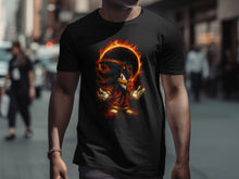 Load image into Gallery viewer, Dark Hedgehog Character with Fiery Ring T-shirt
