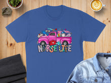 Load image into Gallery viewer, Pink pickup truck with "Nurse Life" text and medical supplies.
