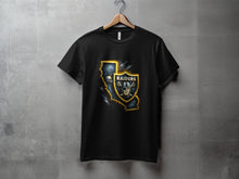 Load image into Gallery viewer, Black Raiders Logo Graphic Tee Shirt for Fans
