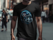Load image into Gallery viewer, Cool Football Helmet Design Black T-shirt for Sports Lovers
