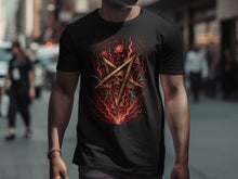 Load image into Gallery viewer, Pentagram Skull Graphic Casual Streetwear T-Shirt
