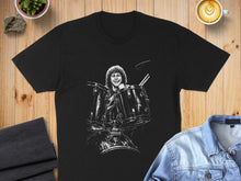 Load image into Gallery viewer, Drummer Graphic Print Black T-Shirt
