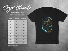 Load image into Gallery viewer, Versatile Unisex Cotton T-Shirt with Size Chart Printed Design
