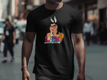 Load image into Gallery viewer, Super Bowl LIX Cartoon Graphic Black T-Shirt
