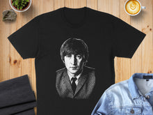 Load image into Gallery viewer, Monochrome Portrait of Music Icon T-Shirt Product
