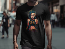 Load image into Gallery viewer, Illustrated Female Warrior Character Graphic Tee
