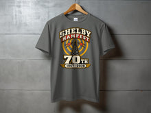 Load image into Gallery viewer, Shelby Hamfest 70th Anniversary 1957-2026 t-shirt design with radio tower graphic.
