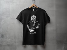 Load image into Gallery viewer, Rock Musician Graphic Print Black T-Shirt Product
