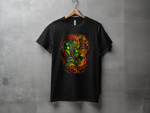 Load image into Gallery viewer, Vibrant Hulk-Inspired Artwork on Black T-Shirt Product

