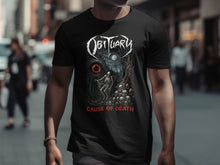 Load image into Gallery viewer, Cause of Death Obituary Skeleton Skulls Graphic Shirt

