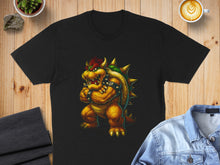 Load image into Gallery viewer, Fierce Bowser Illustration on Black Graphic T-Shirt
