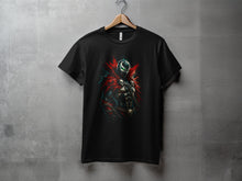 Load image into Gallery viewer, Unique Metallic Fantasy Art Black Graphic T-Shirt
