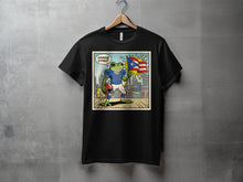 Load image into Gallery viewer, Puerto Rican Frog Cartoon Graphic Illustration T-shirt
